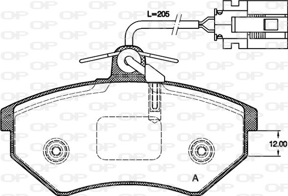 OPEN PARTS Комплект тормозных колодок, дисковый тормоз BPA0134.62